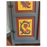 Stunning Vintage Rosemaling Cabinet