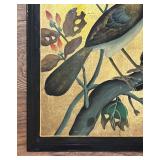 Birds Amongst Foliage Golden Wall Plaque