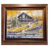 Cabin by the Lake Original Painting by Ken Morrison