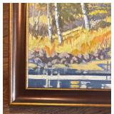 Cabin by the Lake Original Painting by Ken Morrison