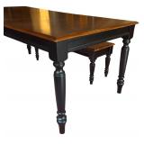 Dining Table Set with 5 Chairs and Bench / Farmhouse Style Dining Table Set