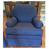 Pair of Devonshire Transitional Swivel Rocker Armchairs by Ethan Allen