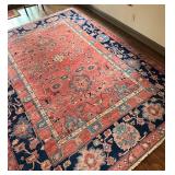 Large Persian Style Area Rug 8ft 8in x 12ft 6in with Floral Patterns