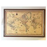 Framed Rand McNally Signature Series World Map