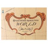 Framed Rand McNally Signature Series World Map
