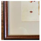 Framed Botanical Artwork with Fruit and Snail Illustration