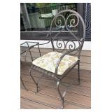 Patio Chairs with Two Glass Top Tables