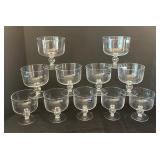 Set of 10 Luigi Bormioli Italian Glass Sherbet Dessert Cups 4.5 in x 4.25 in