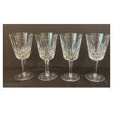 Set of 4 Waterford Crystal Lismore Wine Glasses