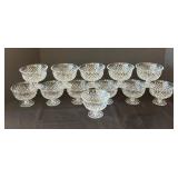Set of 12 Shannon Crystal Ice Cream Bowls by Godinger