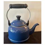 Le Creuset Blue Enamel Cast Iron Tea Kettle