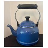 Le Creuset Blue Enamel Cast Iron Tea Kettle