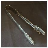 Vintage Cut Glass Crystal Ice Bucket with Tongs, 6.5 Inch Height