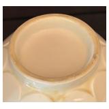 Set of 7 White Ceramic Flower-Shaped Bowls,