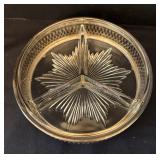 Set of 3 Pressed Glass Serving Bowls and Dishes