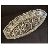 Set of 3 Pressed Glass Serving Bowls and Dishes