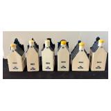 Set of 6 KLM Delft Blue Ceramic Houses including KLM Delft House #78, #32 and More