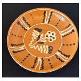 Collection of 6 Decorative Redware and Studio Pottery Plates and Bowls