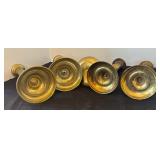 Collection of Vintage Brass Candle Holders