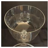 Clear Glass 11.5 Inch Covered Pedestal Dish and Glass Serving Bowl
