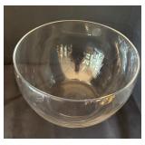 Clear Glass 11.5 Inch Covered Pedestal Dish and Glass Serving Bowl