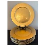 Set of 10 Gold Colored Chargers