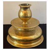 Set of 3 Brass Candlestick Holders Assorted Styles