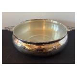 Collection of Vintage Silverplate Serving Pieces Including Trays, Pitchers, and Covered Dishes
