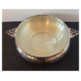 Collection of Vintage Silverplate Serving Pieces Including Trays, Pitchers, and Covered Dishes