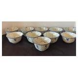 Set of 10 Rice Bowls with Eight Spoons