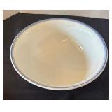 Set of 3 Blue and White Ceramic Bowls with Asian Motifs