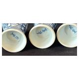 Sake Set with 2 Saki Bottles, 3 Cups, and 6 Fish Chopstick Rests