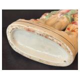 Antique Porcelain Figurine of Man with Dog, 14.5 Inch