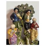 Staffordshire Style Vintage Traveling Musicians Ceramic Figurine