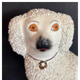 Pair of Vintage Staffordshire Style Ceramic Dog Figurines