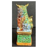 Rochard Limoges France Hand Painted Foo Dog Trinket Box