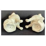 Pair of Vintage Staffordshire Style Ceramic Dog Figurines