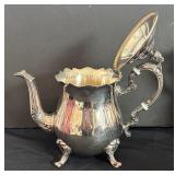 Vintage Leonard Silverplate 4-Piece Tea and Coffee Set with Ornate Design