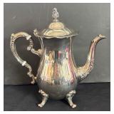 Vintage Leonard Silverplate 4-Piece Tea and Coffee Set with Ornate Design