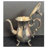 Vintage Leonard Silverplate 4-Piece Tea and Coffee Set with Ornate Design