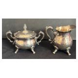 Vintage Leonard Silverplate 4-Piece Tea and Coffee Set with Ornate Design