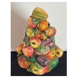 10.5" Tall Ceramic Fruit Topiary Table Decor