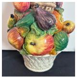 10.5" Tall Ceramic Fruit Topiary Table Decor