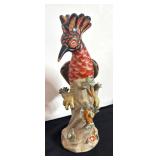 Pair of Vintage Majolica Hoopoe Bird Figurines