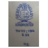 Herend Hungary Handpainted Porcelain Vase and Decorative Plate Set