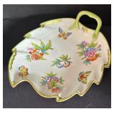 Herend Hungary Handpainted Porcelain Vase and Decorative Plate Set