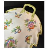 Herend Hungary Handpainted Porcelain Vase and Decorative Plate Set