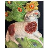 Pair of Antique Staffordshire Style Ram Figurines