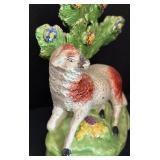 Pair of Antique Staffordshire Style Ram Figurines