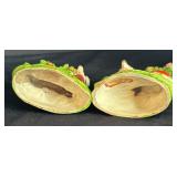 Pair of Antique Staffordshire Style Ram Figurines